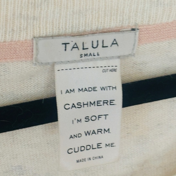 Aritzia Talula Cream Cashmere Angora Blend Sweater SZ Small - Picture 6 of 7